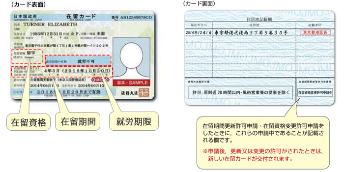 外国人雇用状況の届出確認のための在留カード
